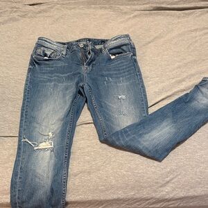 Vigoss Women's Blue Distressed Skinny Jeans